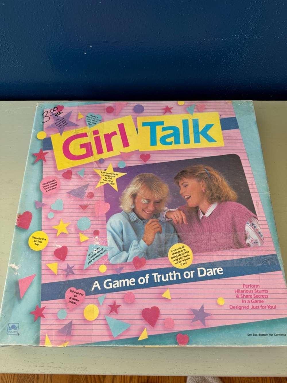 Vintage 1988 Girl Talk Board Game Truth or Dare Edition Including Zit Stickers